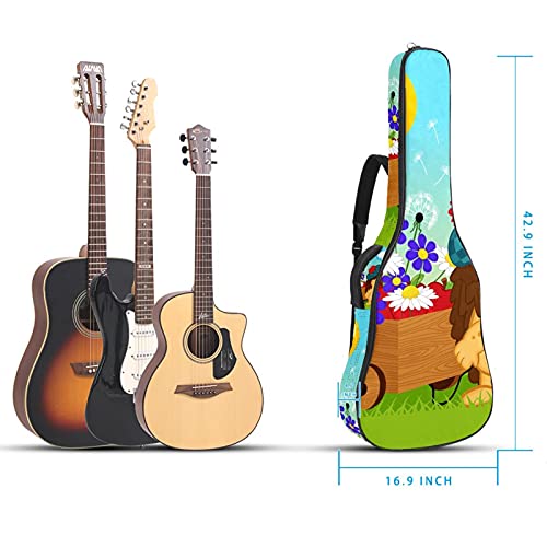 Housse guitare basse acoustique imperméable motif hérisson