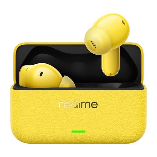 realme Buds T500 Pro TWS Earbuds with 12.4mm Drivers, Upto 50dB ANC,3D Spatial Audio, 56H Playtime, AI ENC, IP55 Rating, and 45ms Low Latency BT 6.1 (Lemon Cola)