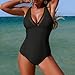 Lmdudan Women Mesh Tummy Control Swimsuit Ruched Slimming Swimwear Elegant One Piece Fashion Vacation Bathing Suits 2026 Black