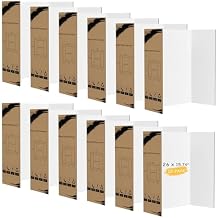 HAUTOCO 12 Pack Trifold Poster Board 26 x 15.74 Medium Tri Fold Project Boards White Corrugated Presentation Cardboard for Science Fairs, School Projects, Event Displays, Business