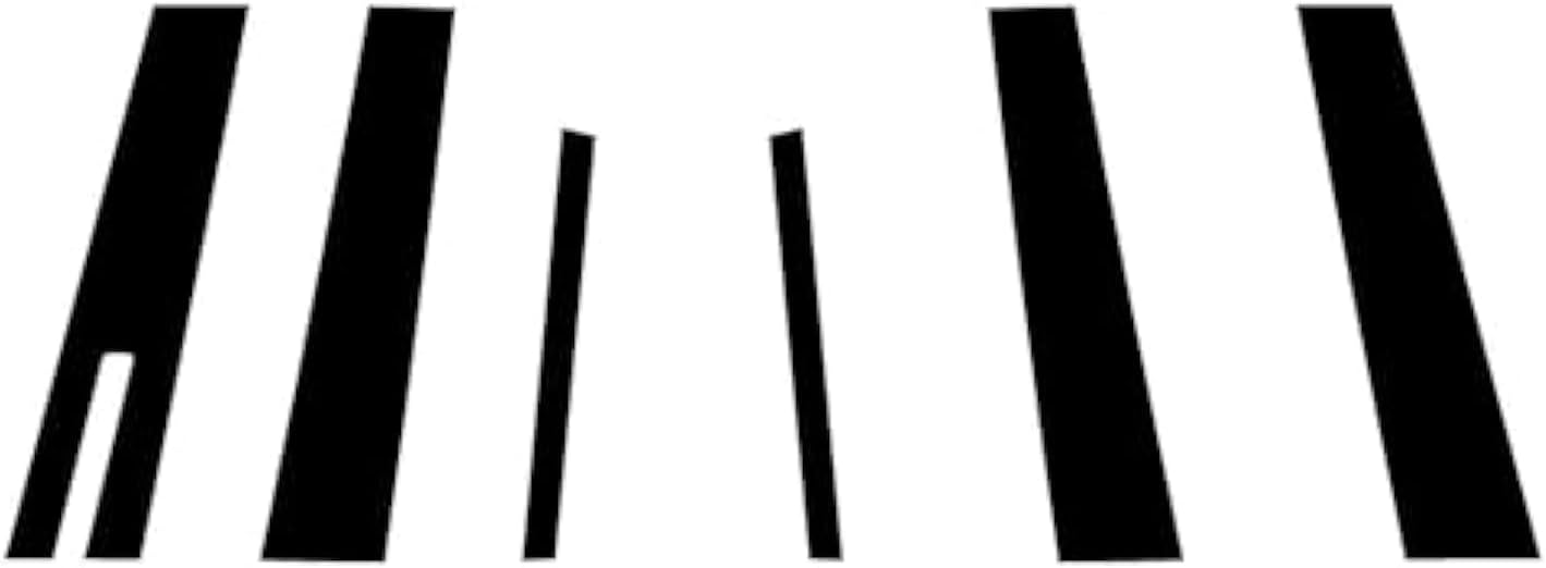 Rvinyl Pillar Post Pre Cut Window Trim Kits in Gloss Black Compatible with Lincoln MKS 2009-2016 - Adhesive Backs