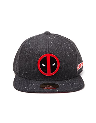 Deadpool - Metal Badge Logo Snapback, ciemnoszary/czerwony, Szary (Gris Et Rouge 000), rozmiar uniwersalny