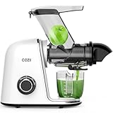 COZII Cold Press Juicer,Slow Masticating Juicer Extractor Soft/hard Mode,3.6 Inch Large Feeder For Vegetable and Fruit,Easy to Clean Juicer...