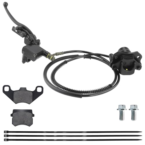 PRO BAT Rear Hydraulic Disc Brake Caliper with Pad Hand Brake Master Cylinder Caliper Assembly for 50cc 70cc 90cc 110cc 125cc Taotao Sunl Baja Chinese Quad Bike ATV
