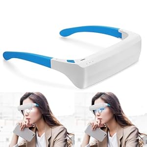 Light Therapy Glasses with Travel Case, Blue Light Therapy and Daylight LED Sunlight, Wearable UV-Free Happy Lamp, Natural Relief for Good Sleep, Happy Mood, Boost Energy and Jet Lag