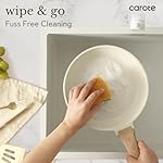 CAROTE 21 Ceramic Cookware Set, Pots and Pans Set Non stick, Cook Ware Set Induction Kitchen Cooking Set Non-toxic Health Induction Cookware, PFAS Free - Image 4