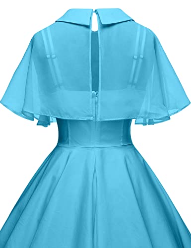 Image of GownTown Women's 1950s Cloak Two-Piece Cocktail Dress