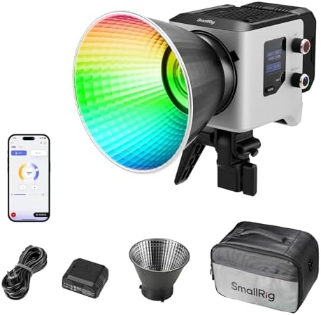 SMALLRIG RC 220C RGB COB LED Video, Soporte Bowens, 200W 36000 Lu...
