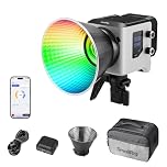 SMALLRIG RC 220C RGB COB LED Video Light Bowens Mount, 200W 36000 Full-Color Video Light 2700-10000K, CRI97+/TLCI98+, Support Wireless Power Supply, App Control, for Photography and Photo Studio -5099