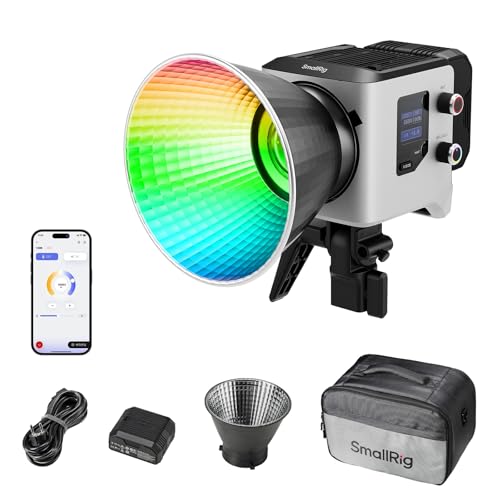 SMALLRIG RC 220C RGB COB LED Videoleuchte Bowens-Halterung, 2500–10000K