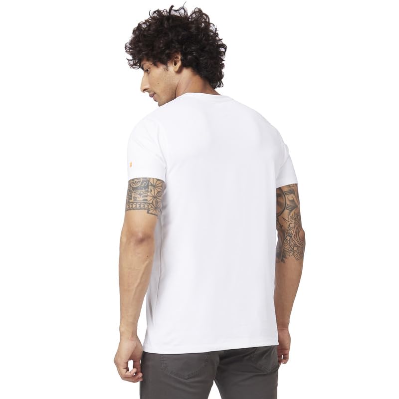 Image of Spykar Men's Slim Fit Round Neck Half Sleeve Printed Casual T-Shirt