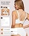 HORISUN Jelly Wireless Bra V-Neck Lace Trim Womens No Underwire Bras Supportive Comfortable Seamless Tshirt Bras (White 36DD)
