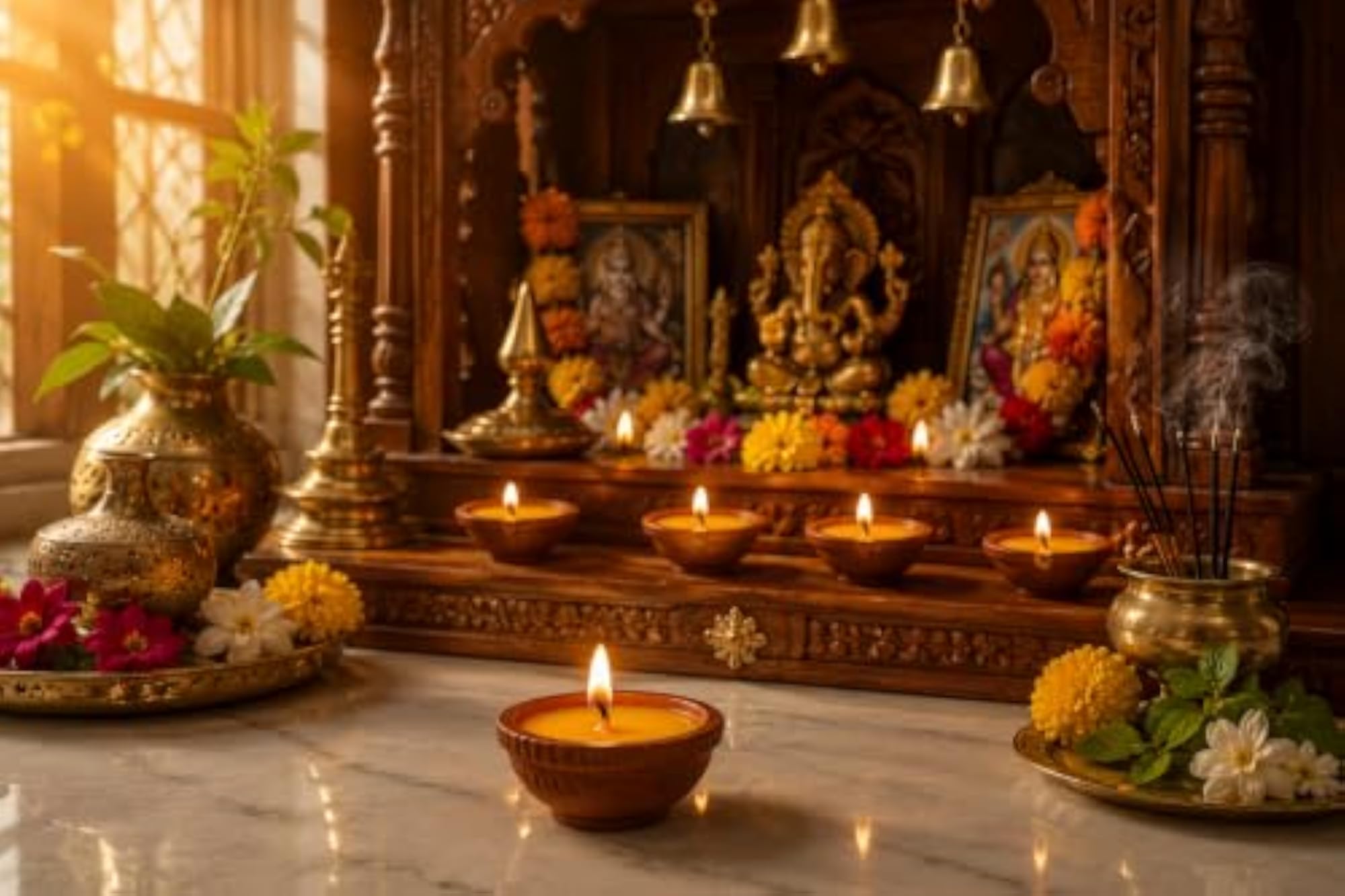 Aamu Moon Ghee Diyas, Eco-Friendly Terracotta Diya Candles
