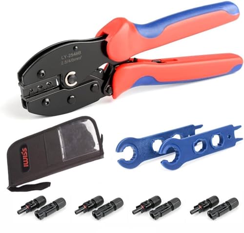 アイウィス(IWISS) 太陽光 ソーラーパネル MC4ソーラー 圧着 コネクタ組立 工具 セット 2/3.5/5.5mm2対応 Solar PV Kit Eco