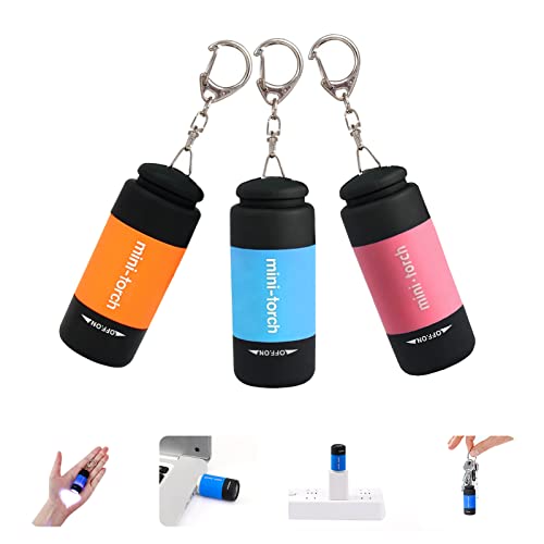 Tileon Mini Keychain Light, USB Rechargeable Keychain Flashlights (3Color) by Tileon - Used condition - CA$15.24