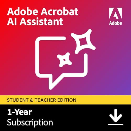 Image of Adobe Acrobat AI Assistant | PC /Mac | Software Download | PDF Software | Activation Required