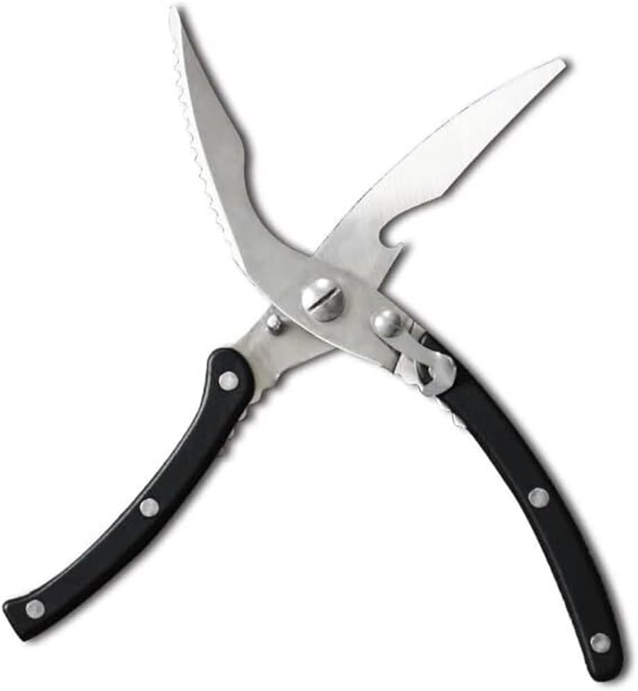 Kitchen Poultry Shears, Powerful Stainless Steel Chicken Bone Scissors Aluminum Handle