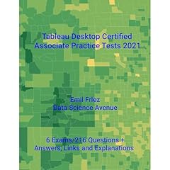 Tableau Desktop Certified Associate Practice Tests 2021 Audiolibro Por Emil Frlez arte de portada