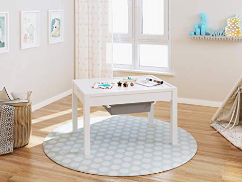 image for UTEX KIDS Large 2 in 1 Kid Activity Table with Storage, Play Table for
