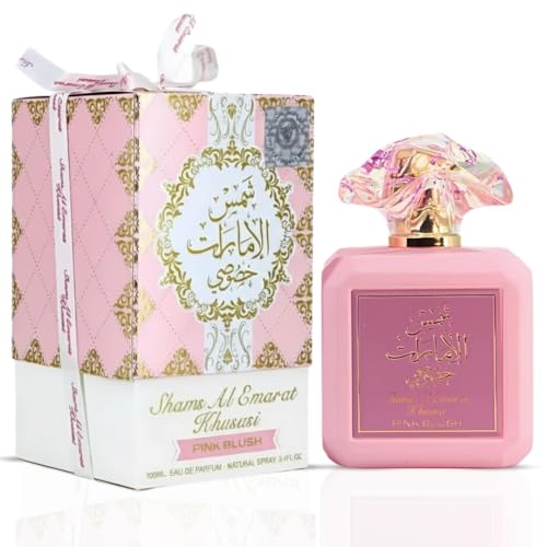 Ard al Zaafaran Pink Blush Shams Al Emarat Khususi, Marshmallow Blush Perfume For Women, Eau de Parfum - 100 ML (3.4 OZ) Romantic & Sweet Arabian Perfume - A Captivating Scent wrapped in Pink Bottle - Image 3