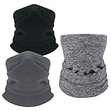 Bequemes Material: Der Schlauchschal besteht aus Polyester, kurzem Plüsch und Fleece und bietet ein ultraweiches, bequemes und warmes Gefühl. Die Größe beträgt ca. 25 * 25 cm (Schwarz, Dunkelgrau), 25 * 45 cm (Grau), eine Größe passt den meisten Männern und Frauen.