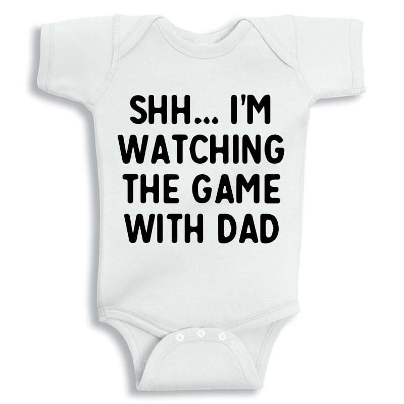 Twinkle HandsIm watching the game with dad Baby Onesie - 3-6 Months