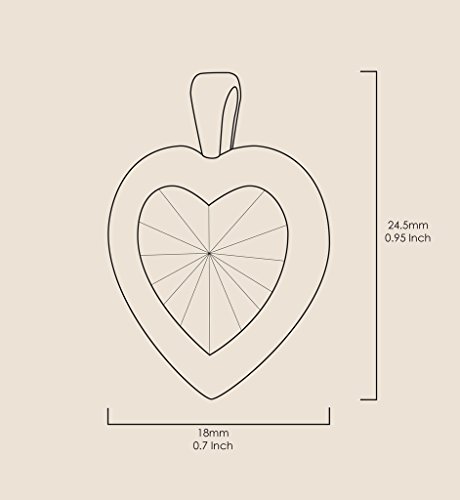 Nanostyle 925 Sterling Silver Heart Pendant I Love You Anniversary Necklace For Wife Pure Gold Inscribed In 120 Languages On Romantic Clear Heart-Shaped Cubic Zirconia Gemstone, 18" Rolo Chain #TOP7