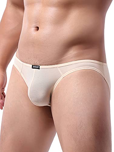 iKingsky Men's Four Way Stretch Briefs Soft Striped Underwear Sexy Low Rise Underpanties for Men2