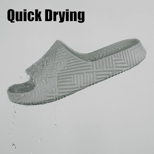 Image of Weweya Slides for Women and Men - Bathroom Shower Shoes - Non Slip House Slippers - Lightweight Beach Sandals
