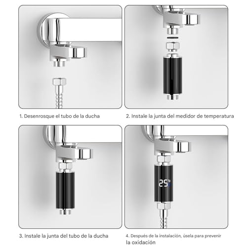 Thermomètre numérique douche LED indicateur précis de maison - 5