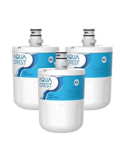 AQUA CREST 5231JA2002A Refrigerator Water Filter, Replacement for LG® LT500P®, GEN11042FR-08, ADQ72910911, ADQ72910901, ADQ72910907, Kenmore 9890, LFX25974ST, LMX25964ST, 3 Filters
