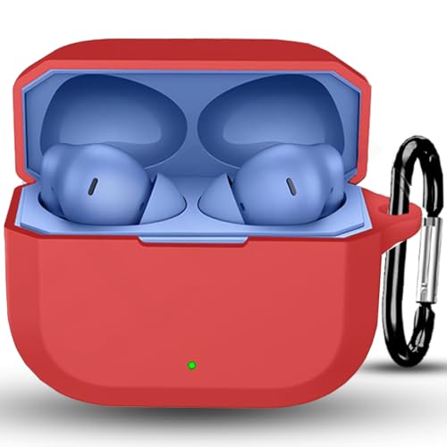 Image of ELOR Premium Silicone Case Cover Compatible with OnePlus Nord Buds 3r (Earbuds Not Included) (Cherry Red, OnePlus Nord Buds 3r)