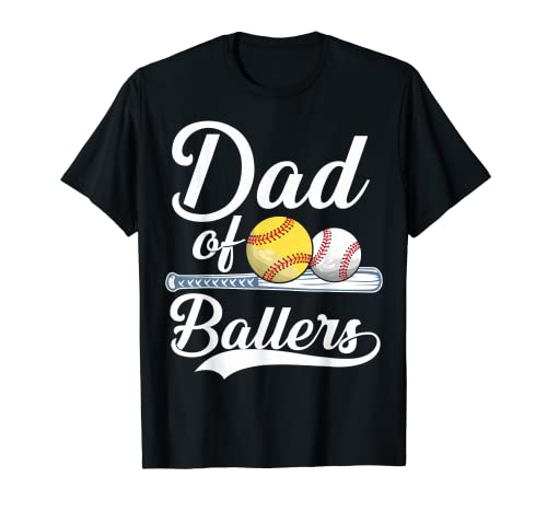 Dad of Ballers Funny Baseball softball lovers fans Jersey T-Shirt