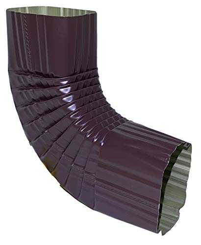 Aquabarrel 90 Degree Downspout Elbow Bell End | Super Easy Installation | 3x4 inches | Style A and B (Style B, Royal Brown)