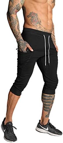 SAMZUEO Mens Casual Shorts 3/4 Jogger 