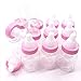 Simplewoo Pink Baby Shower Bottles Birthday Parties Favors, Pack of 24