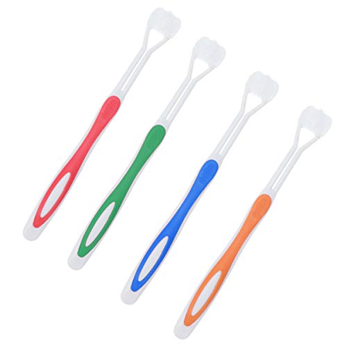 Healifty 4 Pcs 3 Lados Surround Especialidade Escova de Dentes Cobertura Completa Autismo Asd Necess