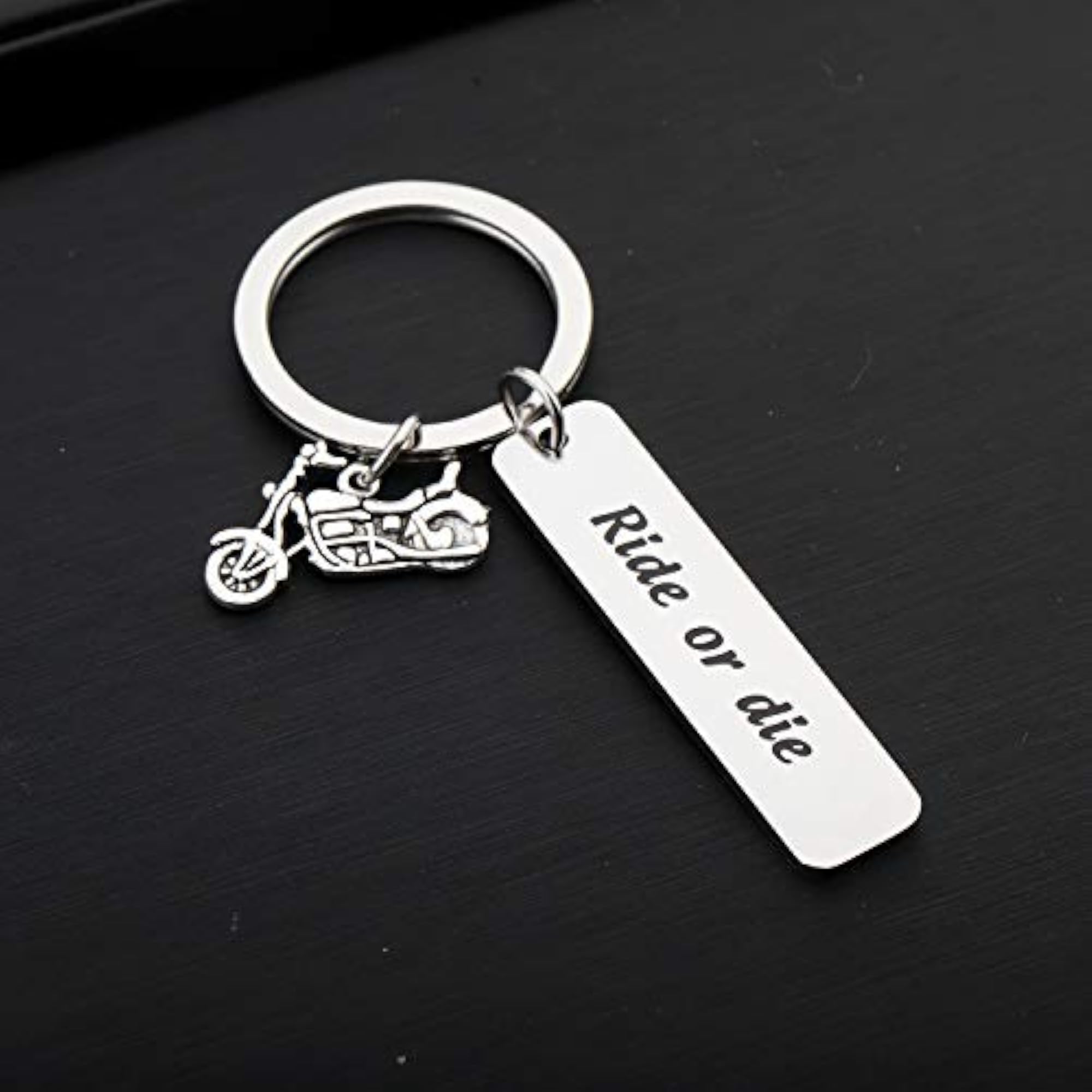 Biker Ride Keychain, Adventure Gift for Couples