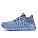 Wrezatro Men's Slip On Walking Shoes Running Comfortable Tennis Breathable Lightweight High Top Non Slip Athletic Gym Workout Casual Fashion Sneakers Misty Blue