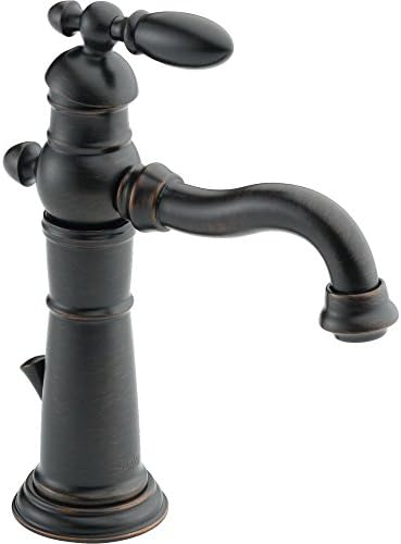 DELTA FAUCET Victorian Single-Handle Bathroom Faucet with Metal Drain ...