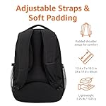 Amazon Basics Padded Laptop Backpack with Water Bottle Pockets, Travel Work Bag with Compartments, Fits Up to 17-Inch Laptops, Black - Image 4