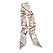IMLECK Fashion Natural Flower Bird Printing Handbag Handle Ribbon Scarf Neck Scarf for Women