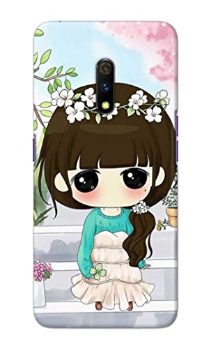 Image of PRINTFIDAA Cartoon Girl Printed Designer Hard Back Case Cover for Realme X /Oppo K3, RMX1901 -(SF) MVN1009
