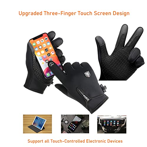 Ljcute Winter Fishing Gloves Men Women Touch Screen Water Repellent & Windproof Cold Weather Warm Cycling Gloves For Driving Running Kayaking Motorcycle Bike Hunting Riding #TOP2