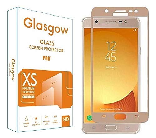 Glasgow screen protector for samsung galaxy j7 duo [tempered glass guard with edge to edge full screen coverage protection] [gorilla] [full coverage] easy installation [anti fingerprint] - gold (B07W4QVJCN) Amazon Price History, Amazon Price Tracker
