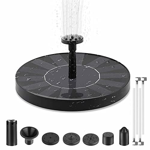 Solar Fountain Water Pump 180L/H Garden Decor Floating Pool Fountain for Bird Baths, Ponds, Patios, and Pools