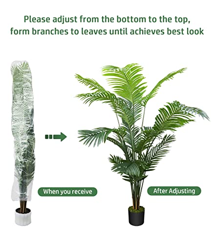 Lovmor 6Ft Artificial Tree With Woven Seagrass Plant Basketand Realistic Moss,Artificial Plants For Modern Home Office Living Room Floor Decor (70 In) (A-Palm Tree) #TOP6