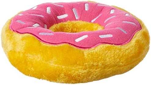 ZippyPaws - Jumbo Donutz - Strawberry - Interactive Pet Donut Toys for Dogs with Embroidered Sprinkles, Soft, No Stuffing, Durable Large Breed Dog & Puppy Toys with Squeaker