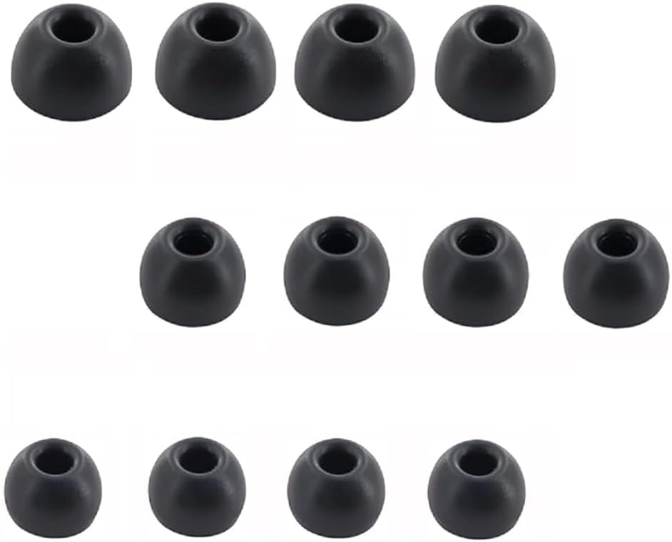 Almohadillas de silicona de repuesto para auriculares ker Sound core Space A40, Life A1, P3, P3i, auriculares de repuesto, 6 pares S/M/L (negro, en caja) 713b6p