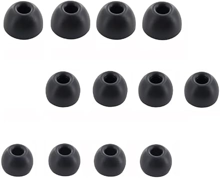 Replacement Silicone Ear Tips for an ker Sound core Space A40, Life A1, P3, P3i, Replacement Earbuds, 6 Pairs S/M/LBlack, Boxed 713b6p